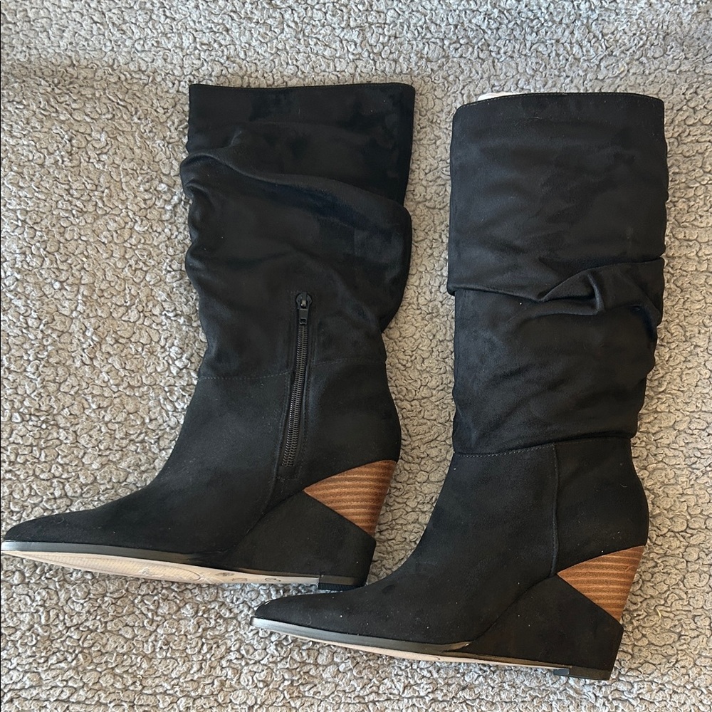 Jessica Simpson Black Wedge Boots
